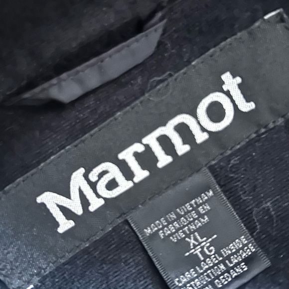 Marmot Jacket Mens Black Full Zip Fleece Lined Windbreaker Lightweight XL - Picture 4 of 8